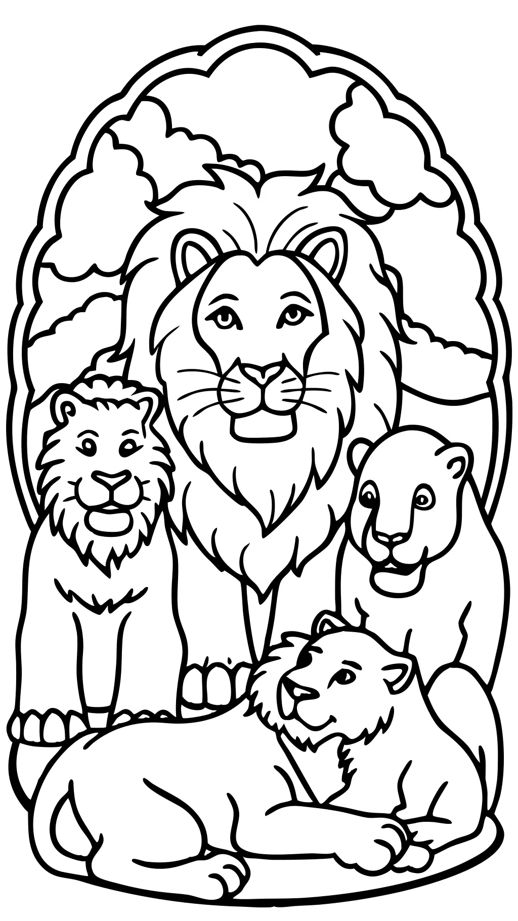 Página para colorear de Daniel in Lions Den